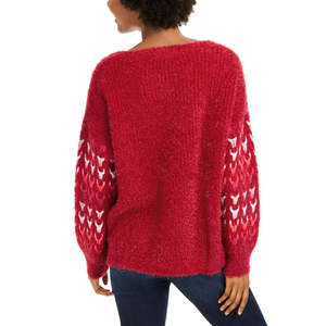 Cardigan Casual da Ragazza American Rag, Maglione Testurizzato da Donna in Rosso, Taglia XS, Traspirante con Stampa Dolce per Autunno/Inverno - Product Image 2