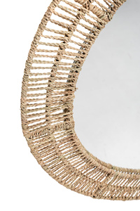 Seagrass <b>Mirror</b> Wall Decoration Rustic Style Home Decor Handwoven OEM/ODM FBA for KING CRAFT VIET Custom Size Customer Logo - Product Image 4