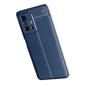 Funda Protectora de Silicona Premium SENK Serie Niss para Xiaomi Mi 11T Pro 5G, Azul Marino, Elegante, Modelo 9A - Product Image 4