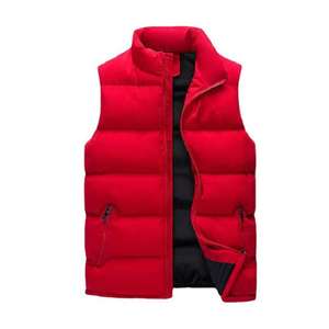 Veste matelassée pour hommes avec logo personnalisé gilet à capuche en polyester à bulles respirant avec demi-manches séchage rapide - Product Image 5