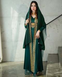 LONGUE ABAYA CAFTAN DE SOIRÉE ÉLÉGANTE ET MODESTES DE STYLE ISLAMIQUE pour VÊTEMENTS FARASHA EN CHIFFON - Product Image 1