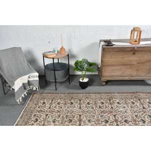 พรมขนแกะสี่เหลี่ยมสไตล์วินเทจสีน้ำตาลเบจ5.3X9.4ฟุตงานเย็บปะติดสำหรับวัยรุ่นห้องนั่งเล่นชุดพรมข้างเตียง - Product Image 3