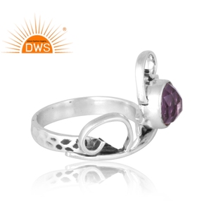 Última venta 925 anillo de piedras preciosas de amatista Natural de plata esterlina joyería personalizada para mujeres regalo para ella - Product Image 4