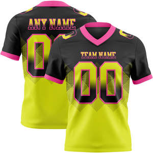 เสื้อฟุตบอลอเมริกันโพลีเอสเตอร์100% ตาข่ายระบายอากาศผ้าโพลีเอสเตอร์แบบชื่อผู้เล่นป้องกันแบคทีเรียกันความชื้นมีรูปทรงสี่เหลี่ยมสำหรับ - Product Image 5