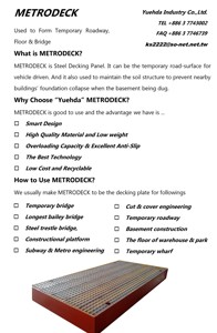 Plataforma de Acero Yuehda A36/A572 Nueva, Superficie Antideslizante para Uso Industrial en Sótanos, Material de Construcción Metálico de Primera Calidad - Product Image 5