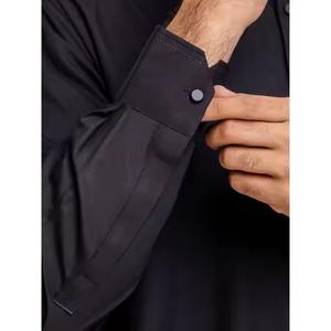 New 2026 Wholesale Elegant Jet Black <b>Men's</b> Traditional <b>Shalwar</b> <b>Kameez</b> Set Button Down Collared <b>Kameez</b> for Winter Season - Product Image 5