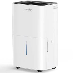 Déshumidificateur compact en plastique blanc avec réservoir de 5 L, contrôle par application, 50-69,9 pintes/24h, alimentation solaire/électrique, usage domestique - Product Image 6
