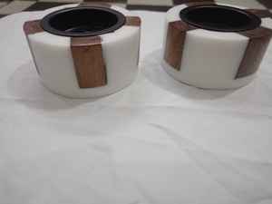 Handmade Arabic <b>Bukhoor</b> <b>Burner</b> - Elegant White Resin & Wood Mubkhar Censer - Traditional Madkhan Incense Holder with Lid - Product Image 6