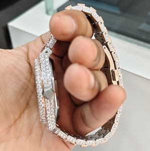 VVS Moissanite Diamond Totalmente helado Reloj de pulsera automático para hombres Diseño de joyería de acero inoxidable Moda para hombres y mujeres. - Product Image 3