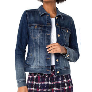 Conception de logo personnalisée Veste en jean pour femme en toile tricotée d'hiver Respirante Écologique Légère Vente en gros en stock - Product Image 2