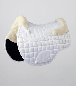 2026 Wholesale Premium Quality Lightweight Quilted English Dressage Saddle <b>Pad</b> Soft Cotton Breathable Comfortable Riding Mesh - Product Image 4