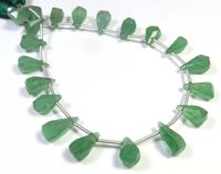 Quartz Fraise de Qualité Supérieure, Pierre Précieuse Naturelle, Coupe Facettée Goutte d'Eau, Vert, 10-12mm, 50 Carats, Fournitures pour la Fabrication de Bijoux DIY