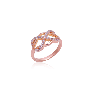 High Quality Handmade 925 Sterling Silver Infinity Rose <b>Gold</b> Plated Natural Bezel Setting Wedding <b>Vintage</b> Classic <b>Ring</b> Best - Product Image 3