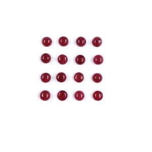 Rubí Natural de Bangkok de Alta Calidad, Gema Suelta Calibrada, Corte Brillante, 6mm y 7mm, Cabujón Redondo Pulido, Gema Roja - Product Image 2