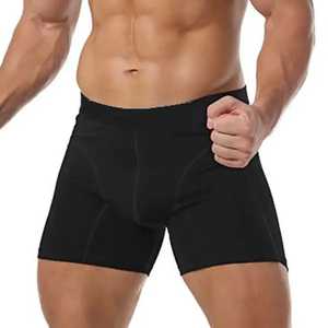 Calzoncillos Bóxer Deportivos Ligeros Sin Costuras de Fibra de Bambú y Algodón Personalizados, Ropa Interior Masculina Transpirable de Secado Rápido con Sensación de Desnudez - Product Image 1