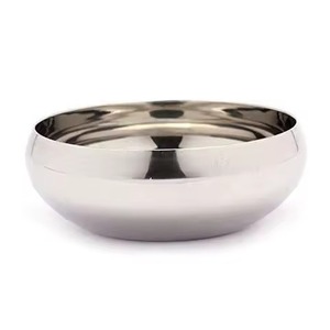 Designer Silver Round Bowl With Glossy Finished Perfect For Stylish Dining Table Decoration And Modern Home Interiors - Product Image 1