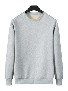 Sweat-shirt à col rond uni tendance et décontracté pour homme, pour un style urbain quotidien sans effort - Product Image 4