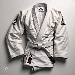 Usine en gros Logo personnalisé BJJ Gi Kimono compétition d'entraînement Jiu Jitsu uniforme 100% coton adultes - Product Image 4