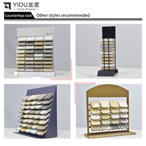 Soporte de escritorio de granito de calidad superior emparejado con estante de mesa de cuarzo y sistema de exhibición de mesa de metal - Product Image 5