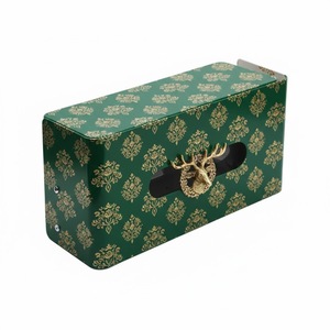Portapañuelos de Metal Bronce Antiguo de Estilo Vintage con Patrón en Relieve Único, Dispensador de Servilletas Rectangular Decorativo Vintage - Product Image 4