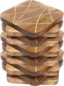 Wood <b>Table</b> Coaster Durable and Stylish Mats & Pads for <b>Table</b> <b>Protection</b> Home Decor Mat Top Quality Product at Very Low Price - Product Image 6