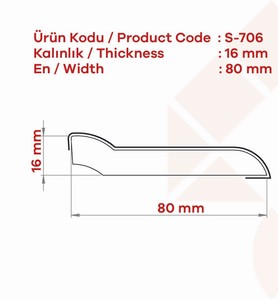 Perfil de Zócalo Decorativo de Madera MDF Moderno para Paredes Interiores y Acabado de Muebles, Accesorios para Muebles - Product Image 2