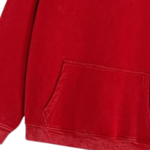 Sudadera con Capucha Vintage Roja Lavada al Ácido, Sudadera Holgada de Forro Polar Suave, Ropa de Calle, Moda de Invierno para Hombre y Mujer - Product Image 4