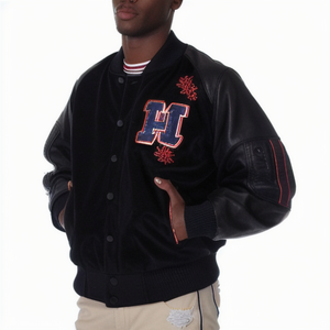 OEM personalizado bordado Chenille parche Universidad Varsity Letterman chaqueta para los hombres - Product Image 3