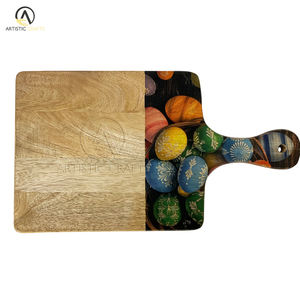 Tablero de charcutería de madera de mango de tamaño personalizable, tablero de servicio de cocina duradero para queso, carne, hueso, incrustaciones para picar - Product Image 3