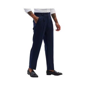 Pantalones de chándal de corte recto coreano semiformal para hombre que ofrecen un aspecto elegante y cómodo para ropa informal y de oficina - Product Image 1