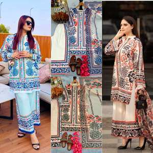 Conjunto de ropa de fiesta tradicional de diseñador Salwar Kameez con función de secado rápido Top y pantalones de crepé natural - Product Image 3