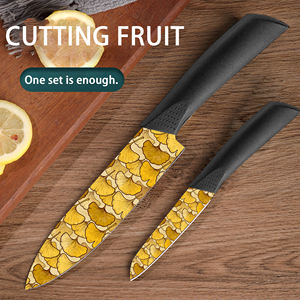 Vente flash Couteau de chef professionnel super tranchant 8 pièces Lame en céramique de haute qualité Manche en plastique Ensemble de couteaux de cuisine pour barbecue - Product Image 5