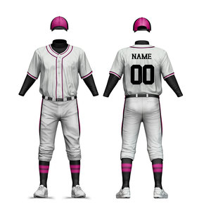 Custom Colors Plus Size Men's Baseball Uniform Set High Quality 100% Polyester Breathable Quick Dry Sportswear - Product Image 4