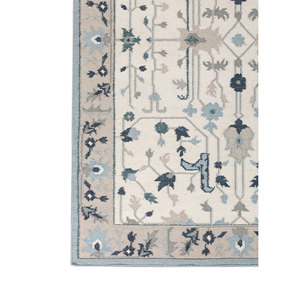 พรมขนสัตว์ทอมือลายดอกไม้แบบแบนสไตล์เบดูอิน รุ่น ADWL-23009 สำหรับใช้ในบ้าน - Product Image 4