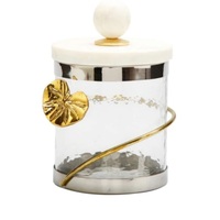 Récipient de nourriture décoratif fait à la main Pot de maçon en verre design unique Pot de maçon en verre élégant pour ustensiles de cuisine Article d'utilisation de restauration