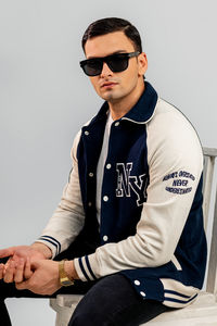 Chaqueta Universitaria Unisex con Logotipo Bordado Personalizado, Nombre del Equipo, Número, Ropa Exterior Retro Universitaria, Bordado Personalizado, Ropa Escolar del Equipo - Product Image 5