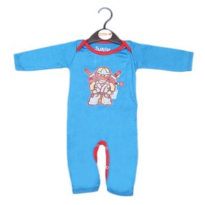 ชุดรอมเปอร์แขนยาวสำหรับเด็กแรกเกิด - สีฟ้าสตีล - Product Image 1