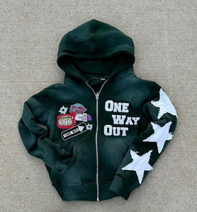 Nouveau design de sweats à capuche quantité minimale de commande bas vente en gros femmes mode acide top qualité lavage sweats à capuche fabriqués au Pakistan sweats à capuche - Product Image 1