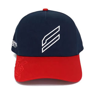 Casquette de baseball tout coton Sport Velvet Red Custom Embroidery Logo Hat a Frame Sports Cap Shiny Caps - Product Image 2