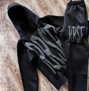 Pantalon de survêtement avec logo imprimé bouffant personnalisé Combinaison de jogging 100% coton Ensemble pantalon de survêtement et sweat à capuche Survêtements pour hommes - Product Image 5