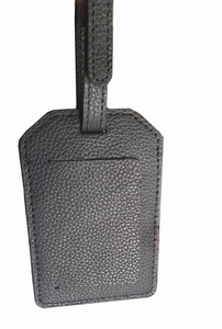 Étiquette de bagage en cuir véritable de haute qualité pour valise femmes hommes doux noir couleur boucle réglable sangle - Product Image 3