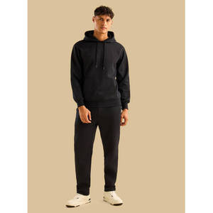 Unisex <b>Quilted</b> Jacquard Hooded <b>Sweatshirt</b> 100% Cotton Winter Lightweight Eco Friendly Hip Hop Washed Print Custom Logo OEM - Product Image 4