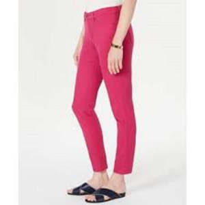 Jeans Skinny da Donna Charter Club Bristol, Rosa Scuro, Taglia XL, Denim Traspirante con Decorazione a Bottoni, Pantaloni a Sigaretta Stile High Street - Product Image 2