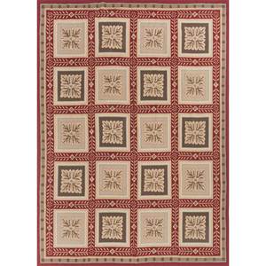 Tapisserie murale chinoise (c.1990) en ruban rouge/tissu de coton Wasabi pour décoration extérieure, bureau, chambre à coucher, à suspendre, utilisations multiples - Product Image 1