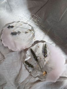 PROTECTION CONÇUE PERSONNALISÉE À LA MAIN Sous-verres en résine de luxe Coussinets carrés colorés personnalisables pour ensemble de table de tapis de cuisine Meilleur - Product Image 6