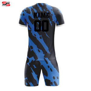 Maillot de football bon marché de haute qualité d'usine 100% ensembles d'uniformes de football de club de polyester Kit de maillot de football - Product Image 2