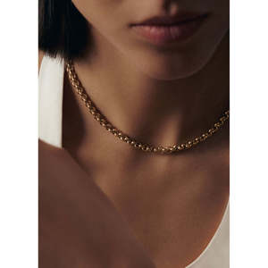 Collar de Cadena Matis Rolo, Chapado en Oro de 14k/18k, Rodio/Oro Rosa, con Diamantes/Perlas como Piedra Principal, Religioso, para Regalo de Boda - Product Image 2