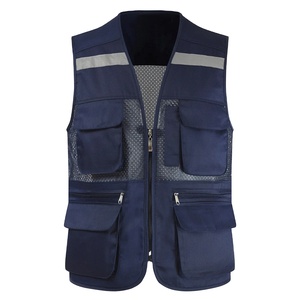 Gilet en polyester fluorescent respirant de qualité supérieure pour la construction, fabriqué par un fabricant sur mesure pour le commerce B2B. - Product Image 1