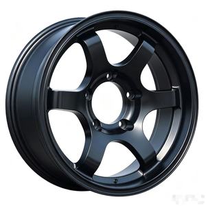 Nuovo Cerchio in Lega Forgiato Nero TE37 <span class=keywords><strong>16</strong></span>" 5x139.7 16x6J -21mm ET Concavo per Samurai e LADA NIVA 4x4 Fuoristrada - Product Image 3