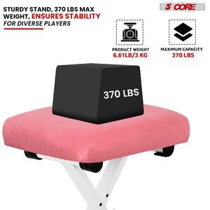 5 Core Keyboard Stand Piano <b>Bench</b> Combo Adjustable Key Board Stands 2" Padded Musician Chair Set - Product Image 4